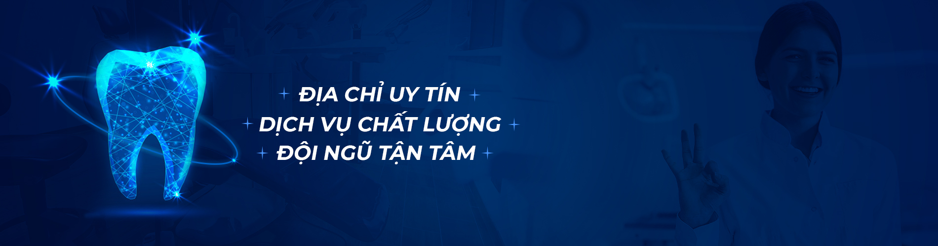 banner cam kết dịch vụ nha khoa trồng răng